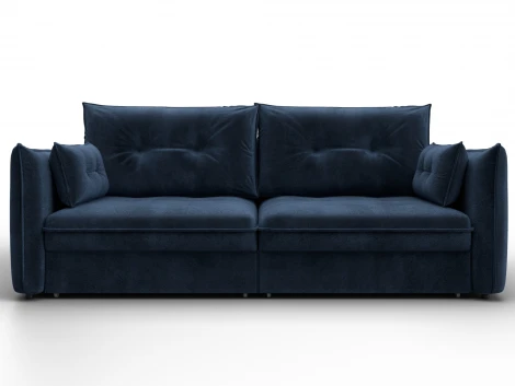 Диван прямой Лига-100 НПБ (ДСП,Фанера/Пластик/Велюр/Синий) Лига Диванов 133655