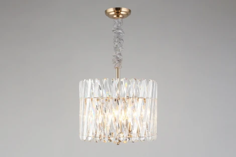 Подвесная люстра Aployt Verene APL.808.13.05 (220V, хрусталь, на цепи, свеча, круглые)