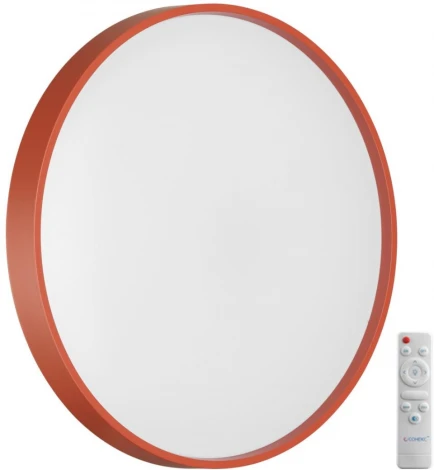 Настенно-потолочный светильник светодиодный Sonex Mavic 7744/DL COLOR SN пластик/белый/красный LED 48Вт 3000-6000К D380 IP43 пульт ДУ (220V, круглые)