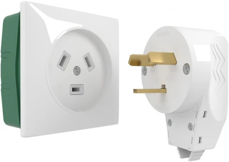 Комплект: розетка с вилкой для электроплиты 32А 250В, коробка в стену (белый) Werkel W1189201 (a053500)