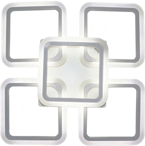 Потолочная люстра с таймером Natali Kovaltseva Smart Home LED LAMPS 81218 (220V, голосовое управление, пульт управления, управление смартфоном, умный дом - Алиса, Tuya Smart, Сири, Smart Life)