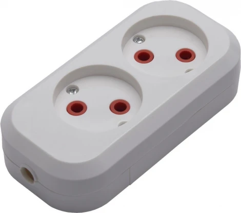 Розеточный блок 2-х местный без заземления Stekker Бруна 39007