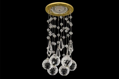 Встраиваемый светильник хрустальный Dio D'Arte Osimo Gold GU10.5.14.8.120 G (220V, круглые)