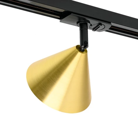 Трековый светильник однофазный Wolta WTL-GU10/08G под лампу GU10 Черный / Золотой BELLO