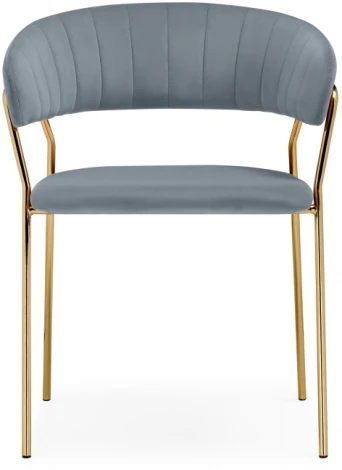 Стул Woodville на металлокаркасе Kamelia 1 gray / gold 15471