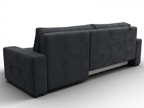 Диван угловой Лига-122 угол универсальный (ДСП,Брус,Велюр/Темно-серый) Лига Диванов 137613