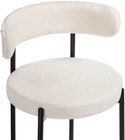 Стул Woodville на металлокаркасе Rudi white / black 15602