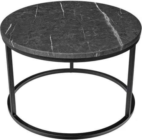 Набор кофейных столиков Bradex Home Tango орех и серый мрамор с черными ножками, 2шт (RF 0662)