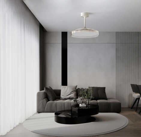 Потолочная люстра с вентилятор Mantra Glass Fan 9525