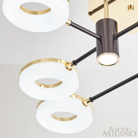 Потолочная люстра на штанге Arte Milano 271399/6 BK/GD (LED, 220V)