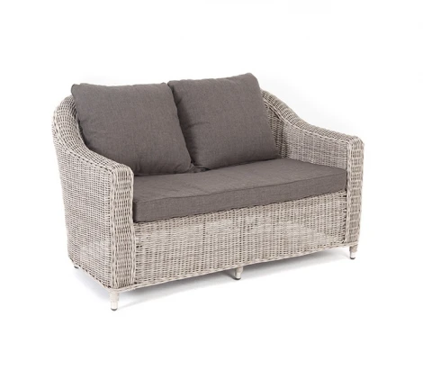 Диван из искусственного ротанга двухместный, цвет бежевый 4SIS Кон Панна YH-C2808W beige