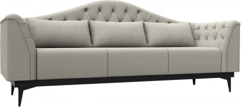 Диван кухонный прямой Флорида (Бежевый/Рогожка) Лига Диванов арт.122488