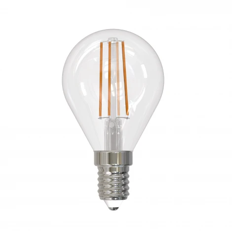 Лампочка светодиодная груша прозрачная E14 9W 4000K Uniel LED-G45-9W/4000K/E14/CL/DIM GLA01TR