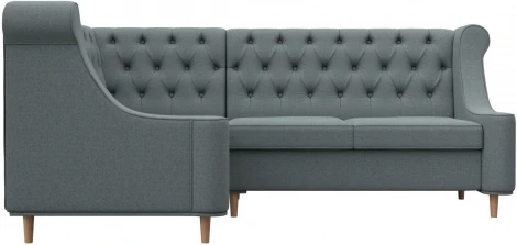 Диван кухонный угловой Бронкс левый угол (Серый/Рогожка) Лига Диванов арт.123824L