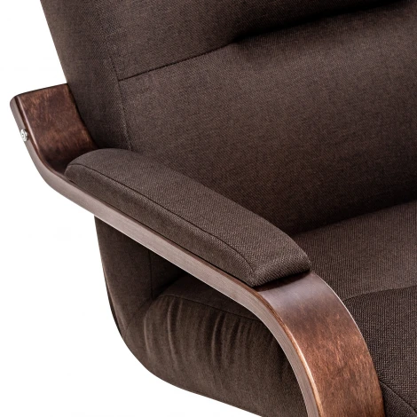 Кресло Leset Оскар (Фанера,Березовый шпон,Металл,Рогожка/Орех) арт.2500000057540