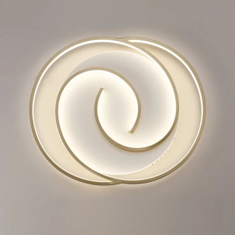 Потолочная большая люстра Lumion Twist 8020/75CL шампань/белый металл/акрил LED 75W 220V 3000-6000K