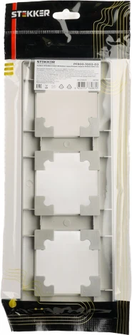 Рамка на 3 поста (серебро) Stekker Катрин 39799