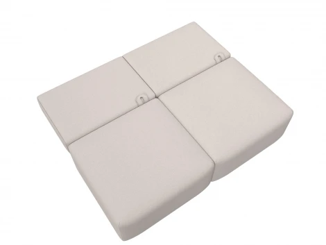 Диван прямой модульный Лига-060 НПБ (ЛДСП,Брус,Фанера/Пластик/Замша/Бежевый) Лига Диванов 129468