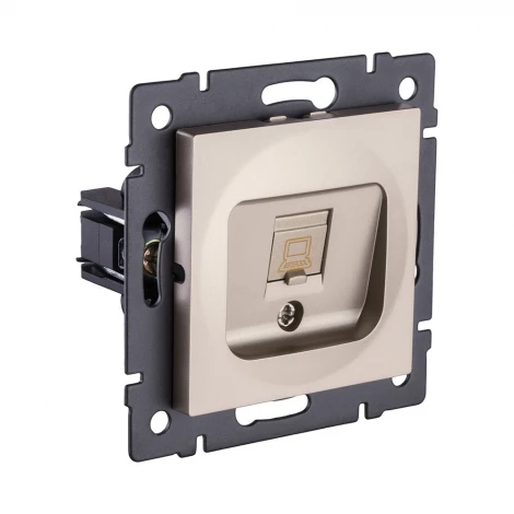 Розетка Ethernet RJ45 золотой Kollinger REA-016GD для Aspekt, Eleganz, Reflex