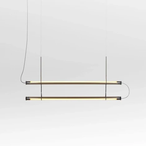Подвесной светильник Fris 155х2 бронзовый 30K + Double hook 96 x2 Marset A718-002-18-30K(2) + A718-026-39 (195837)