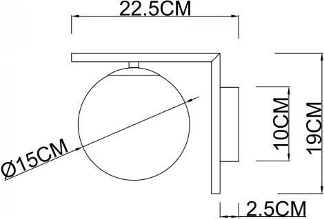 Бра Arte Lamp Bolla-unica A1924AP-1CC