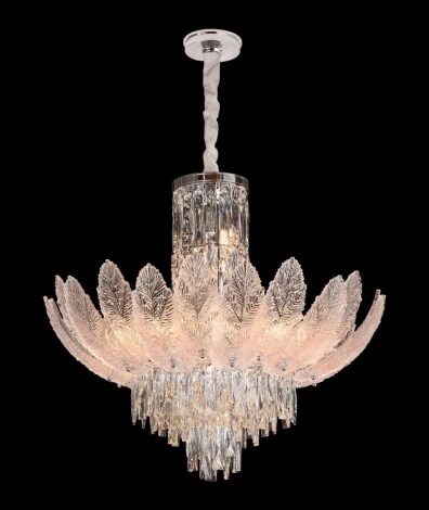 Подвесная люстра Fluorite Florens FL1055-19P (220V, хрусталь, на цепи)