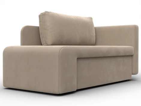 Кушетка Лига-097 (ДВП,ДСП,ЛДСП,Брус/Пластик/Велюр/Бежевый) Лига Диванов 134763