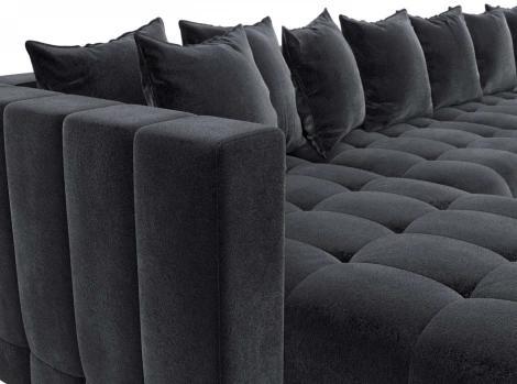 Диван П-образный Лига-052 НПБ Лонг Лига Диванов (Велюр) арт.128844