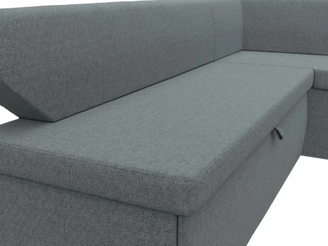 Диван кухонный угловой Омура правый угол (Серый/Рогожка) Лига Диванов арт.125898