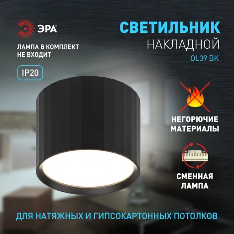 Точечный светильник ЭРА OL39 BK (220V)