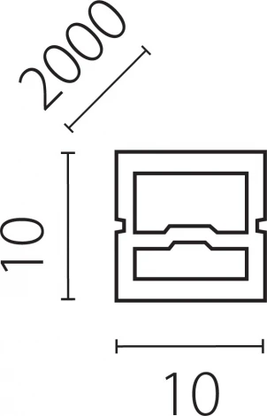 Профиль квадратный силиконовый  20м/упак д/LED ленты Lightstar Profiled 441021