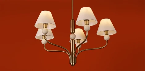 Потолочная люстра на штанге Freya Aurelia FR2058PL-05BS