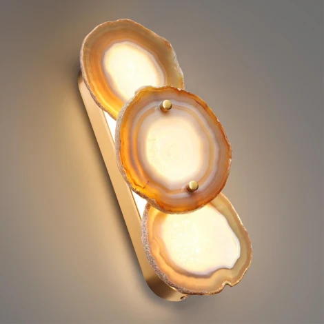 Настенный светильник Odeon Light Agate 7065/10WLB  бронзовый/металл/акрил/темный агат LED 10W 3000K 220V