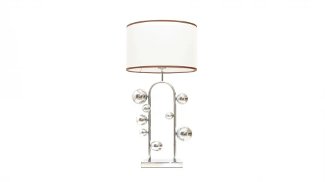 Интерьерная настольная лампа Lumina Deco Fabi LDT 5528 CHR+WT