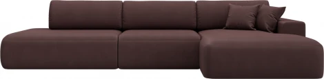 Диван угловой Лига-036 НПБ Модерн Лонг правый угол Лига Диванов (Замша) арт.127759