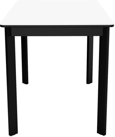 Стол DikLine LK90 Керамика Mono white (белый матовый) /подстолье черное/опоры черные арт.00-00075472