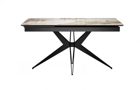 Стол DikLine DKS140 керамика PANDORA глянец, подстолье черное, опоры черные (2уп.) 00-00081185