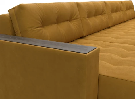 Диван П-образный с декором Лига-049 НПБ Лонг Лига Диванов (Велюр) арт.128563