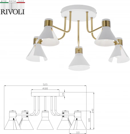 Потолочная люстра Rivoli Maira 7054-735