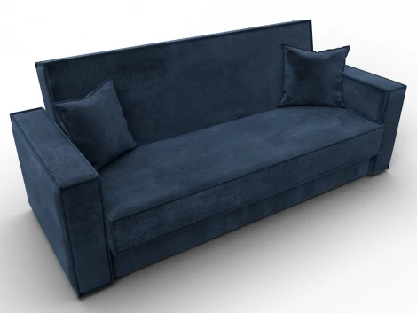 Диван-книжка Куба (ДСП,ЛДСП/Пластик/Велюр/Синий) Лига Диванов 127456