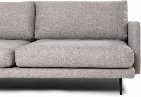 Диван ОГОГО Ricadi трёхместный (Ткань,Рогожка/Серый)