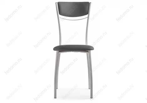 Стул Woodville на металлокаркасе Goki с мягкой спинкой серый полимер / светлый мусс 453993