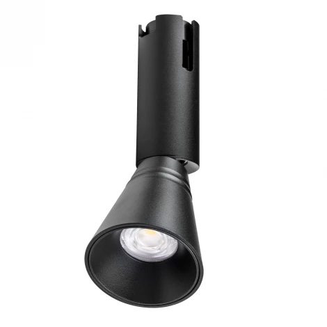 Трековый светильник низковольтный светодиодный 48V 6W черный 4000K Lightstar Due Hermes 210847