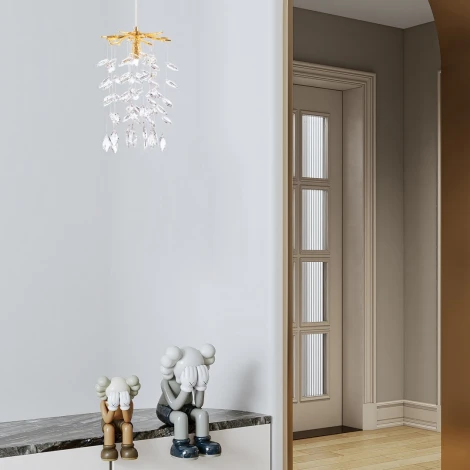 Подвесная люстра хрустальная Arte Milano Milano-1 23110.210.1.G9.B GD (220V, на тросе)