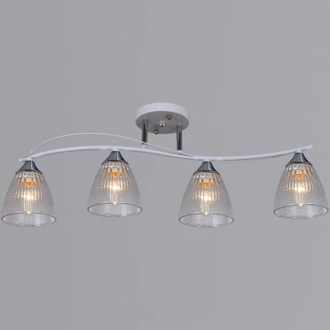 Потолочная люстра на штанге Reluce 87360-0.3-04 WH+CR