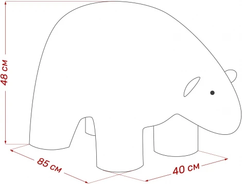 Пуф Leset Bear Leset (Велюр) арт.2500000043574