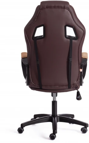 Кресло DRIVER (22) кож/зам/ткань, коричневый/бронза, 36-36/TW-21 Tetchair 19296