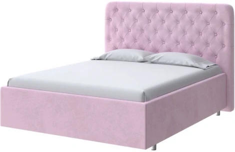PROxSON Кровать Classic Large (Ткань: Велюр Teddy Розовый фламинго) 160x200
