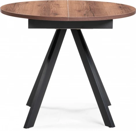 Стол Трейси 90 (Трейси 90(120)х90х75 дуб делано темный / черный) Notta арт.533166