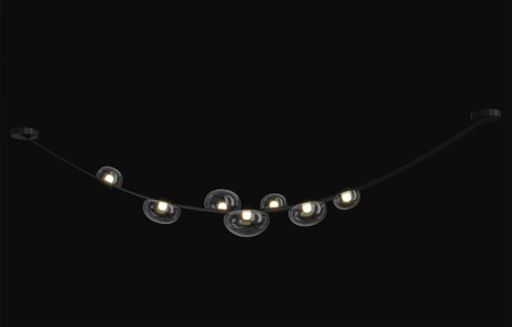 Подвесной светильник светодиодный BOSQUE SP7 L3000 BLACK/TRANSPARENT